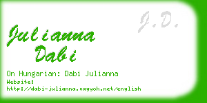 julianna dabi business card